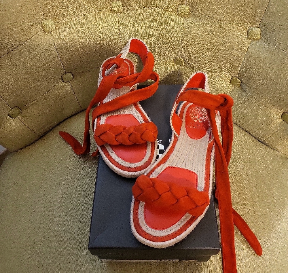 Vince Camuto Red Sandals with Ankle Strap